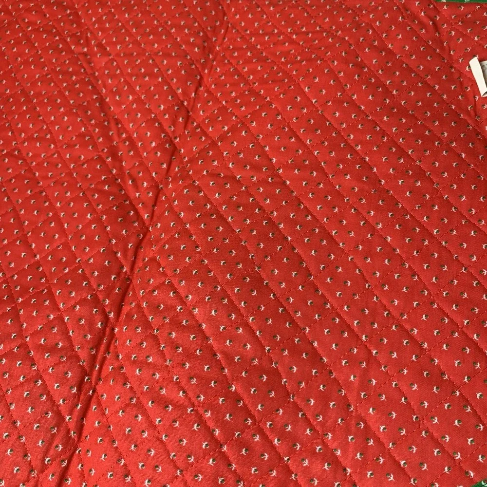 Vintage Kitchen Works Quilted Patchwork Christmas Half Apron w Tie Back